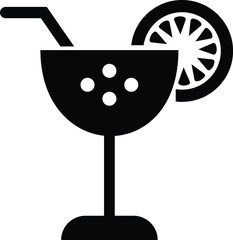 Margarita cocktail drink vector, Alcohol cocktail drink vector illustration. Summer drink glass on transparent png
