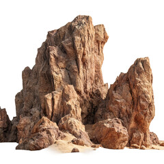 3d illustration of desert landscape with rock cliffs
