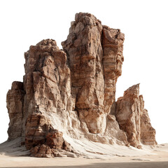 desert rock formations with road in 3d rendering
