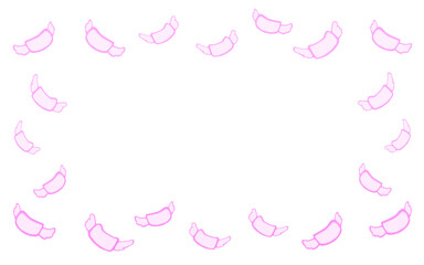 Flying money pink watercolor frame