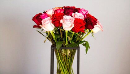 Obraz premium _bouquet of roses in vase.