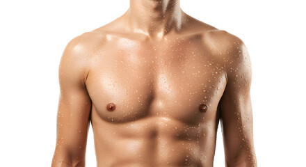 Fototapeta premium Male Upper Body After Shower – Clean Skin and Hygiene Concept