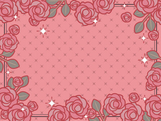 レトロなバラのフレーム