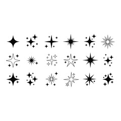 Sparkle Star Icons Set