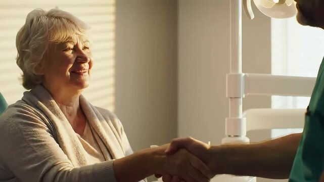 Warm interaction between a healthcare provider and a patient during a consultation, showcasing trust and care.