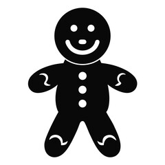 gingerbread vector clean black silhouette design white background