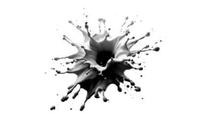 Monochromatic liquid splash, radiating outward