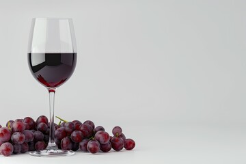 Ultra Quality Picture of Red Wine on White Background