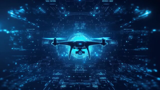 Technology-sense drone background material