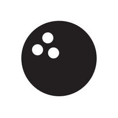 Obraz premium Bowling ball icon. Silhouette sports ball symbol for tournament games.