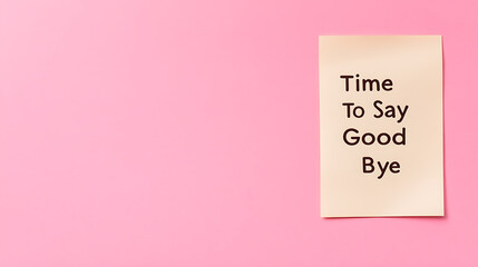 Farewell Message on Sticky Note - An announcement of time to say goodbye. Reminder of departure, a poignant moment of parting ways with a person, job, or place.