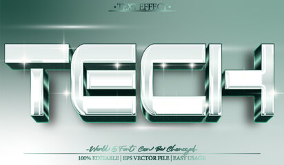 Tech Vector Text Effect Editable Alphabet Digital Internet Science Network