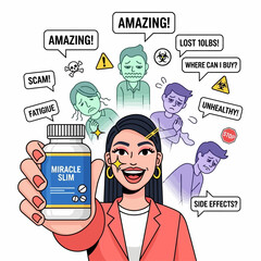 Potential Pitfalls of Fad Diets: A Cautionary Illustration of Miracle Slim,Risks and Reality: Evaluating Weight Loss Product Claims and Potential Negative Health Impacts