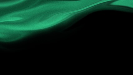 Grainy green smoke on black background