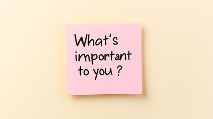 A pink sticky note asks, 