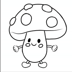 funny cartoon mushroom