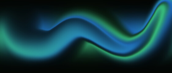 Abstract aurora lights dancing across the night sky, perfect for a modern futuristic background design