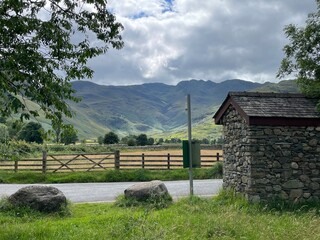 Scenic bus shelter in Cumbria