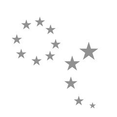 Minimal star icon set silver grey gradient decorative stars collection