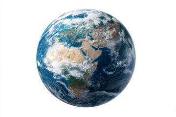 Planet Earth View From Space Showing Continents and Cloud Formations