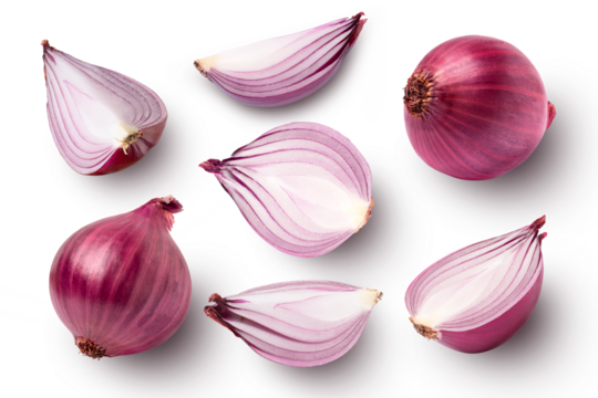 red onion isolated on transparent
 background