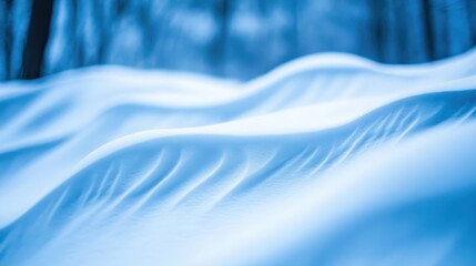 Obraz premium Gentle Snow Drapes Over Rolling Landscape in Soft Winter Light