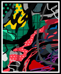 Abstract art backgrounds. Illustration wall. Pattern color