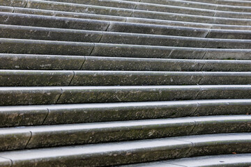 concrete stairs in public place in Hamburg, Germany