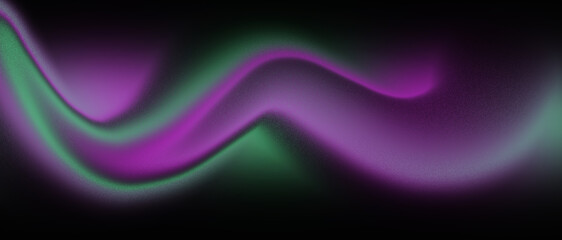 Stunning abstract background design with dynamic purple and green waves flowing across dark space