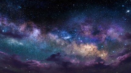 Fototapeta premium Night Sky Stars and Cloudscape