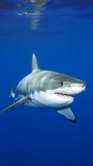 Obraz premium Cinematic Shark Encounter