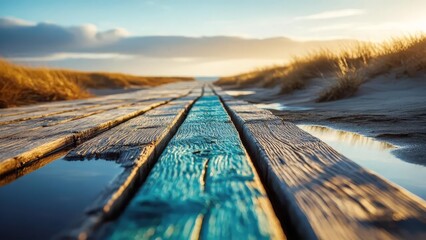 Tranquil Coastal Path to Serenity and Escape: Perfect for Travel Blogs and Inspiring Wellness Campaigns, Showcasing Nature's Beauty and Peaceful Getaways