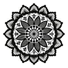 Lace & Crochet Patterns vector clean black silhouette design white background