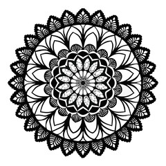 Lace & Crochet Patterns vector clean black silhouette design white background