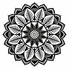 Lace & Crochet Patterns vector clean black silhouette design white background