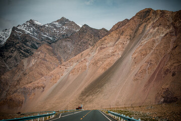 Snow-capped mountains in Akto County, Kizilsu Kirgiz Autonomous Prefecture, Xinjiang, China