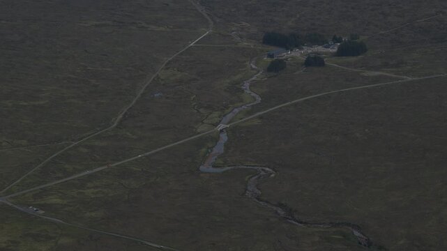 View of the Etive bridge from summit of Buachaille Etive Mor 