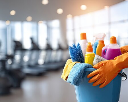 Cleaning Supplies In Gym Cleaning Equipment