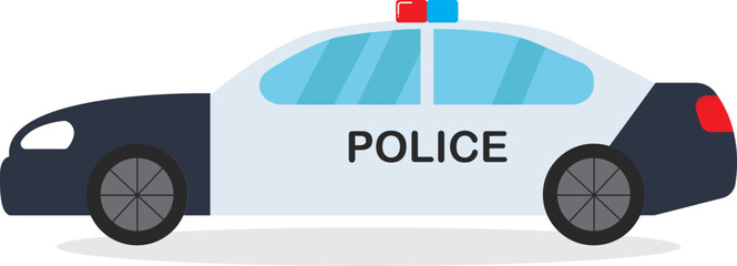 Police Car Illustration Side View of Patrol Vehicle © zainab