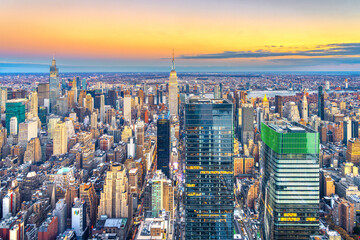 New York City, New York, USA Skyline at Twilight