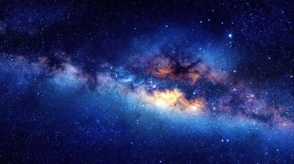 Fototapeta premium Deep space, vibrant nebula, star-studded night sky