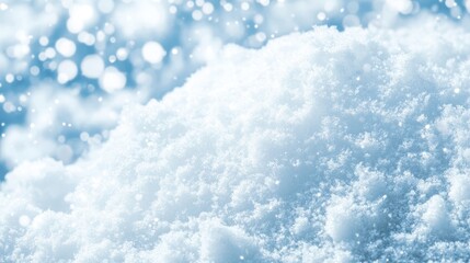 Obraz premium Soft Snowy Surface with Fluffy Snowflakes on a Winter Day