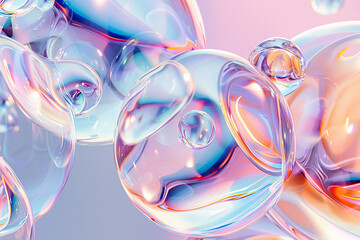3Dクリア ビジネス背景イラスト　Generative AI
