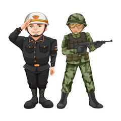 Security forces vector characters, an animal strength concept for a professional service logo.