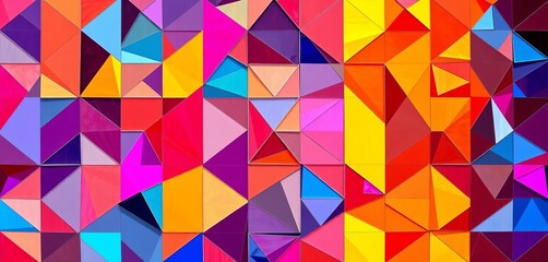 Vibrant geometric mosaic, modern elegant design, cover, cloth