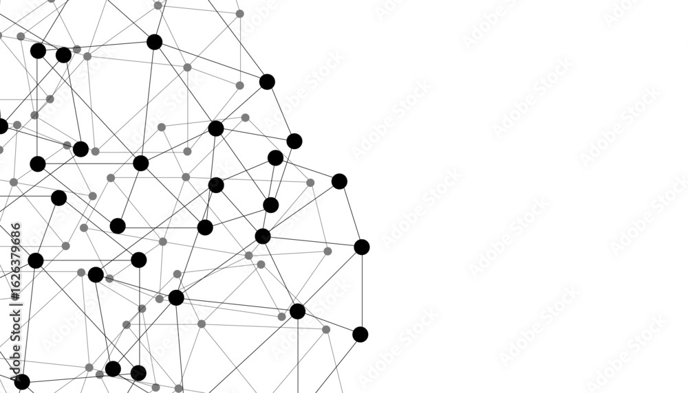 Poster abstract technology dot and line connection digital hi tech design concept background. space for tex