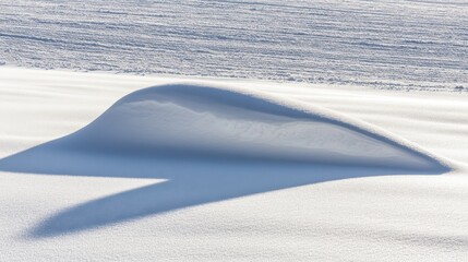 Snow Formations on a Quiet Winter Landscape in Soft Light
