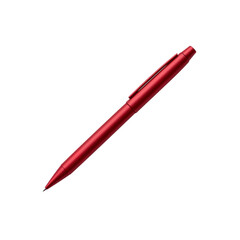 Elegant crimson writing instrument floats in a smooth studio setting with soft lighting showcasing