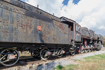 Vintage steam engine locomotive train