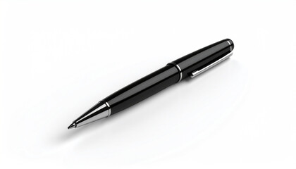 Black Ink Pen Mockup Isolated
